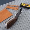 1 шт. Натуральный Ручной Нож для Резки DIY Острое Лезвие Нержавеющая Сталь Инструменты для Резки Кожи Рукоятка из Ореха Продвинутый Инструмент для Изготовления Кожи