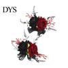 Elegant Floral Jewelry for Photoshoots Wrist Corsage, Black Burgundy Rose Corsage Wedding, Bridesmaid Mother, Niche Dark Style Costume Accessories