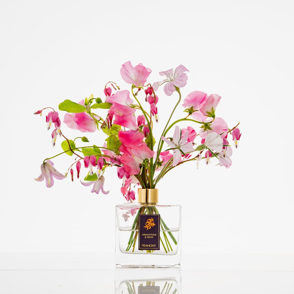 FRAMONY Reed Osmanthus and Autumn 200ml Room Air Gift Ethanol-Free Diffuser, Fruit, Scent, (KINMOKUSEI), Fragrance, Freshener,