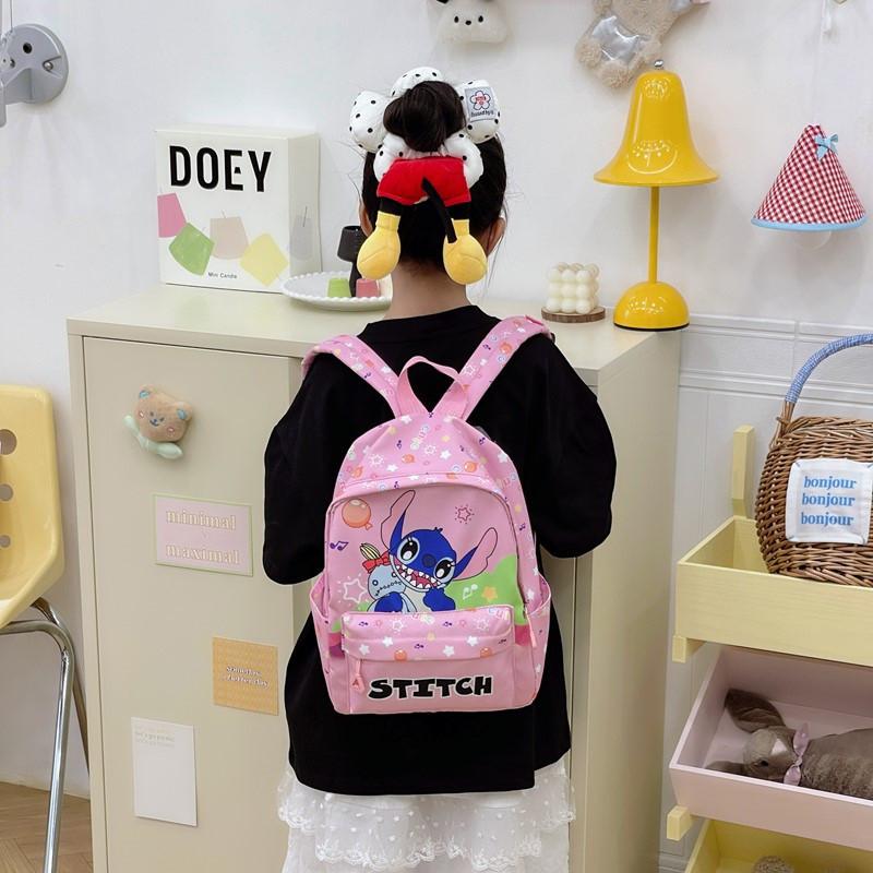 Lilo Stitch Kids School Backpack With Lightweight Nylon And Animal Print For Preschoolers