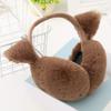 Winter Warm Earmuffs Super Soft Ultra-Thick Friendly To Skin Solid Color Women Earmuffs Ear Cover with Cat Ears