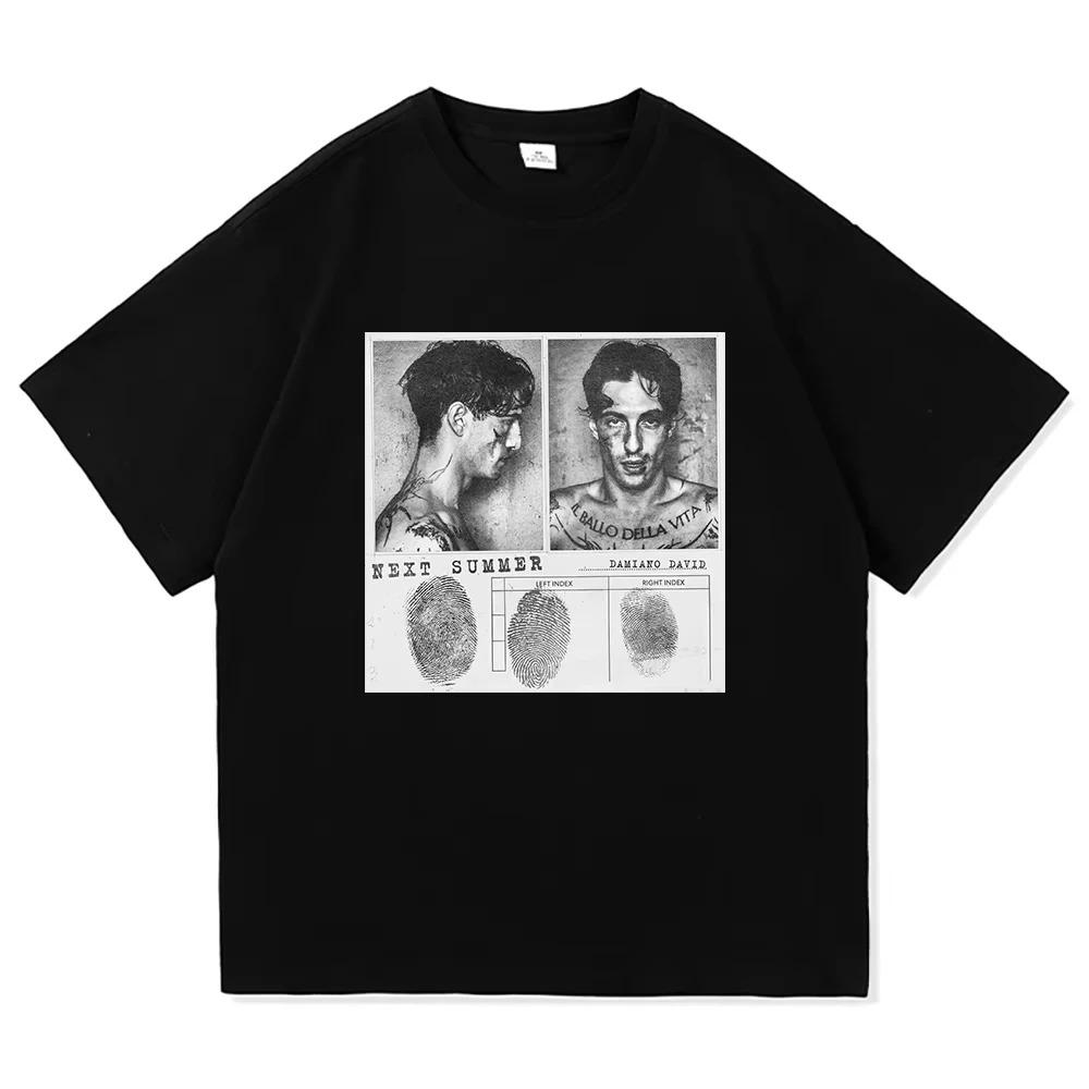 Damiano David Funny Little Fears T Shirt Next Summer 2025 Men Women Clothing Harajuku Clothes High Quality Tops Cotton Tshirts