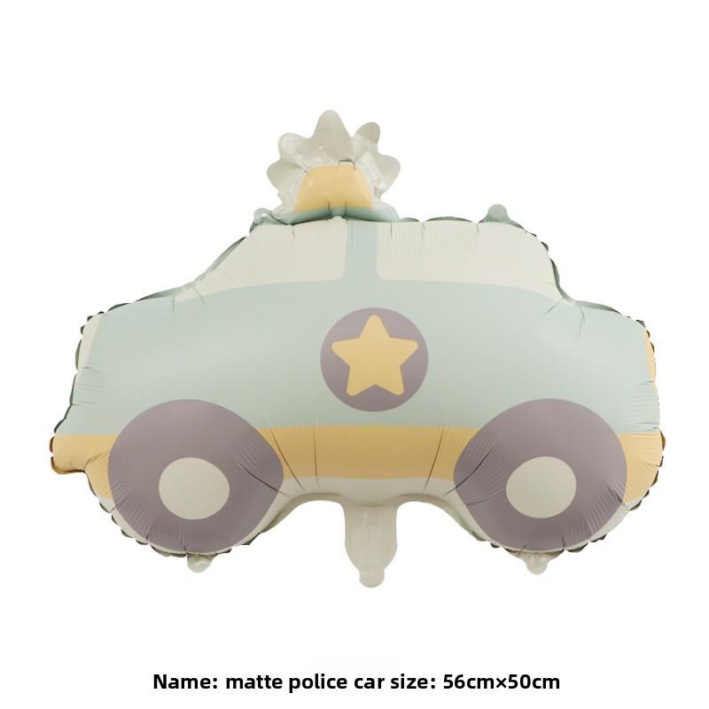 Милый матовый матовый автомобиль, самолет, медведь, радужный алюминиевый фольгированный шар, украшение для детского дня рождения и первого дня рождения