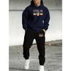 Unisex Oversized Hooded Sweatshirt Winter Casual Sportwear With Front Pocket Letter Print