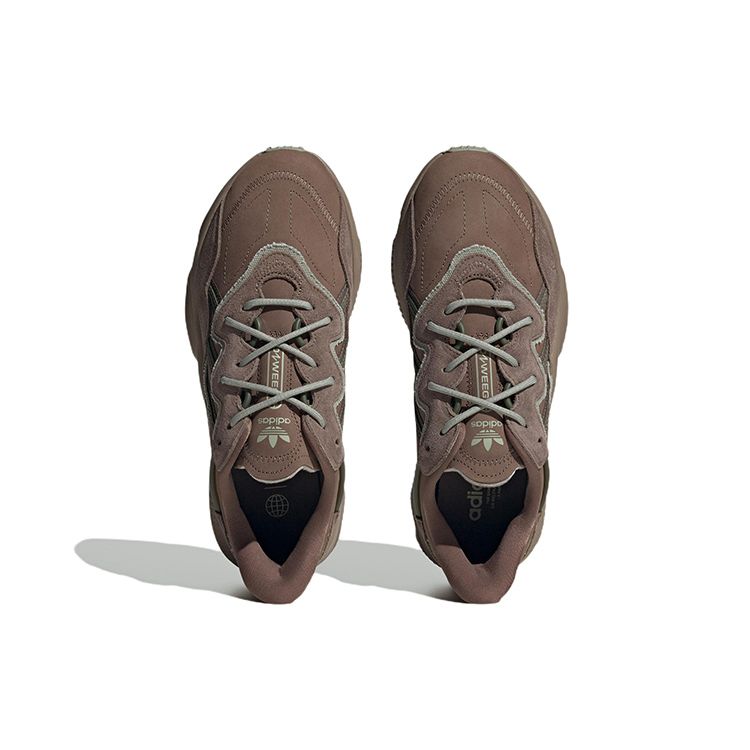 Adidas Originals Ozweego Кожаные Удобные Модные Нескользящие Прочные Низкие Повседневные Кроссовки Унисекс Повседневная Обувь Земляной-Коричневый H03679