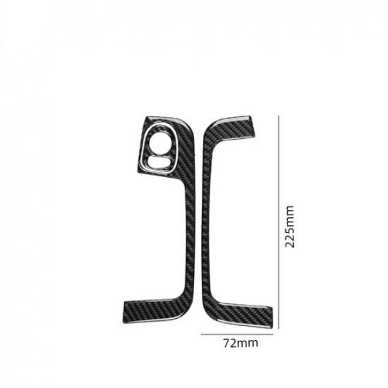 3Pcs Carbon Fiber Door Control Panel Sticker Cover Trim For Fiat 500 2012-2015