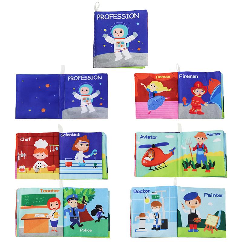 Cloth Books Soft Baby Books Rustle Sound Baby Quiet Books Infant Early Learning Educational Toys 0 -12 Months Rattle