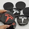 bjzqr4 4Pcs 56mm ABS Tesla Wheel Center Hub Cap Emblem Logo Car Rims Cover Hubcap For Tesla Model 3 Y X S Original Badge Accessories