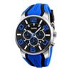 Silicone High School Student Silicone Sports Waterproof Arm Watch Stylish Big Face Chronograph Casual Brand Analog Quartz Watch Large Date Fluorescent