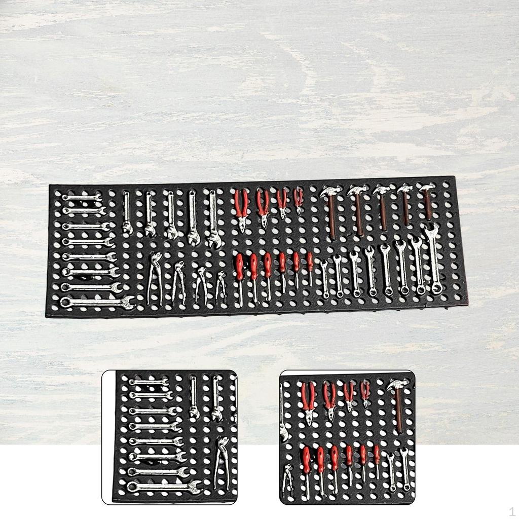 1/64 Garage Pegboard Panel Model Auto Repair Photography Hand Painted Sturdy Lightweight Diorama