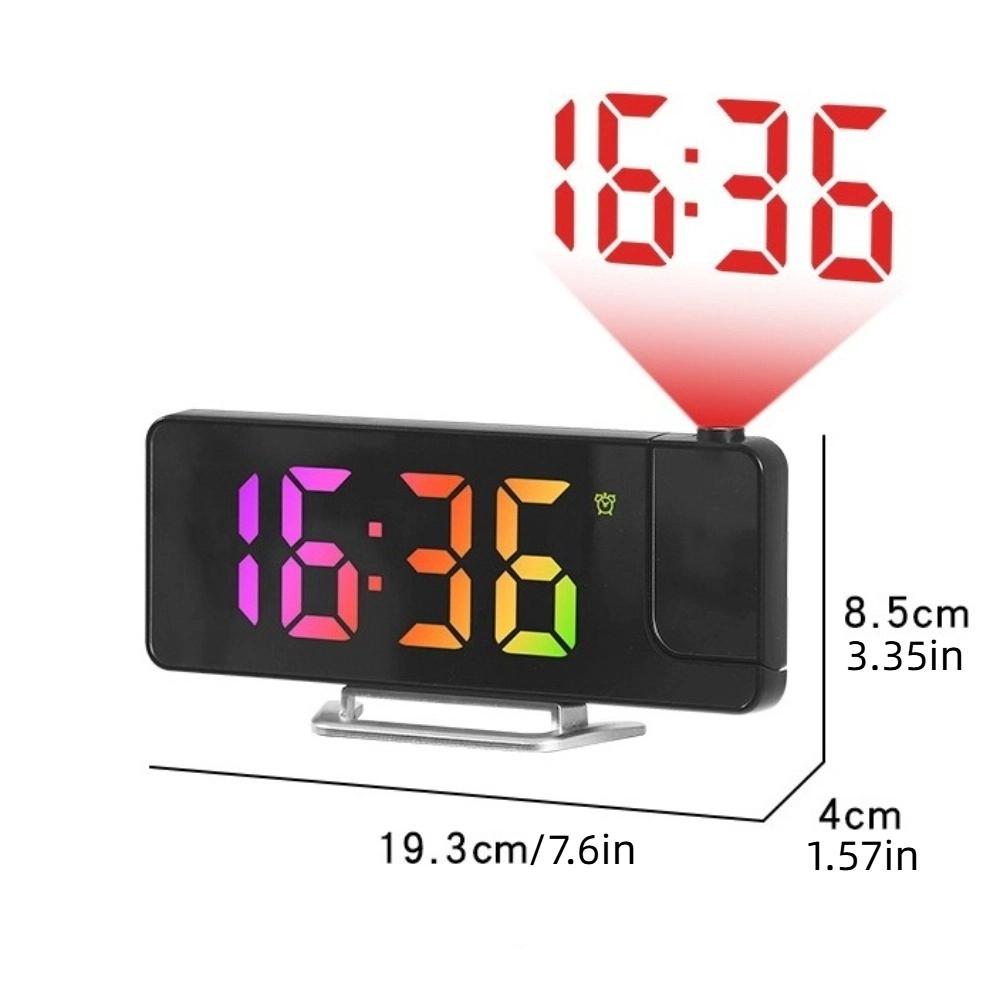 12/24-часовые светодиодные цифровые зеркальные часы с отображением даты/температуры, проектор, потолочные часы для спальни