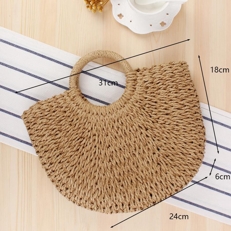 Соломенные сумки для женщин, летняя сумка из ротанга, тканая пляжная сумка ручной работы, сумка в богемном стиле, Бали