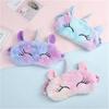 Fashion 3D Unicorn Sleeping Eye Mask Cute Cartoon Gradual Change Plush Travel Eyeshade Cover