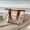 Large Capacity Tote Bag Trendy Printing Simple Niche Hand Bag New Commuting Class Shoulder Armpit Bag