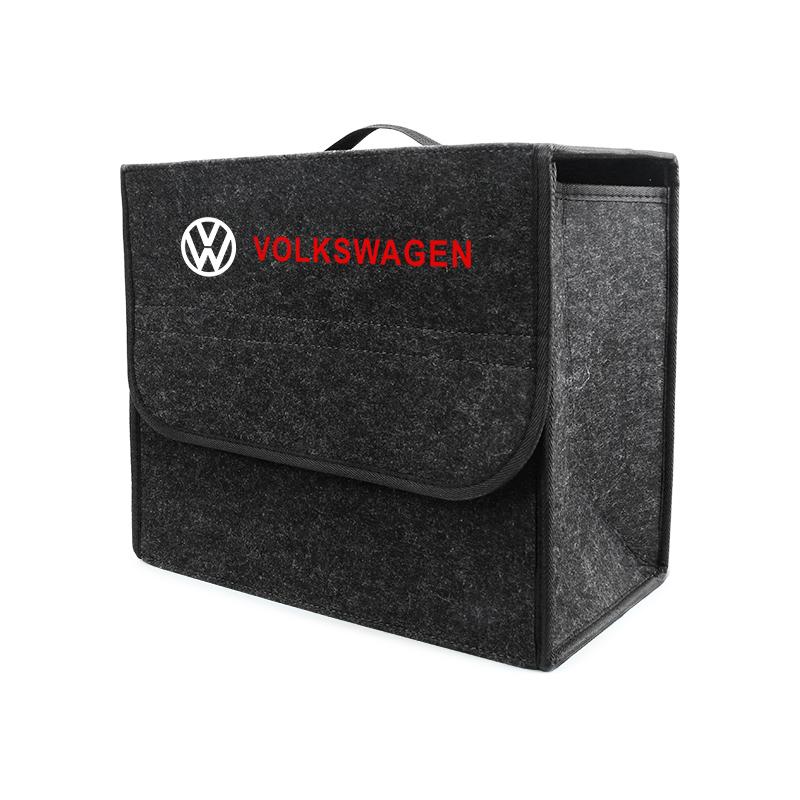 Car sticker For VW Golf 5 4 6 GTI Jetta Scirocco Touran Polo Trunk Storage Box Foldable Felt Organizer Stowing Tidying Box zd2