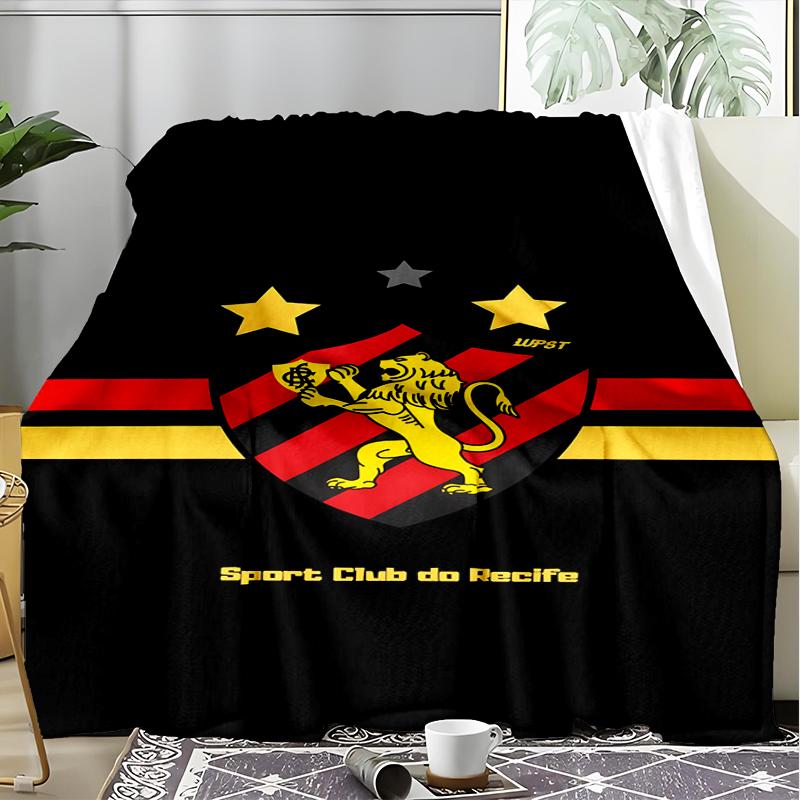 1PC Sport Club Football Crest Printed Soft Flannel Blanket Throw for Adult Bedroom Living Room Sofa Camping Travel Fan gifts Christmas Gifts