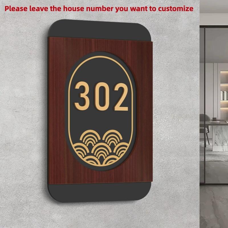 Acrylic Modern Door Plate Shop Sign Customize House Number For Home Office Flats Restaurant Hotel Cafe Bar Home Decor Plate