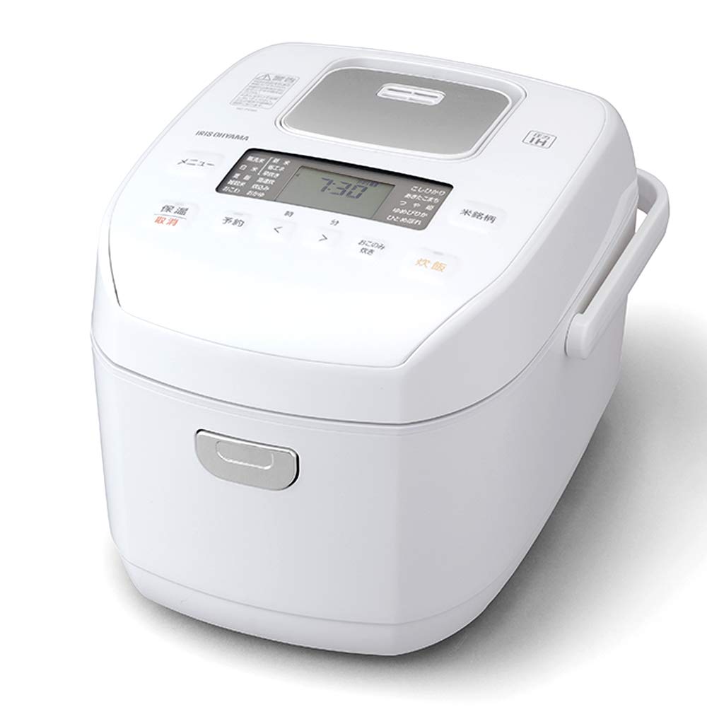 IRIS OHYAMA Rice Cooker Pressure IH Cups 40 Different Types of Cooking Function Extra Thick Pot White 5.5 RC-PD50-W