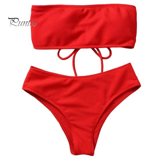 1 комплект, стильный эластичный комплект бикини без рукавов, бикини с разрезом, летний пляжный купальный костюм, женская одежда