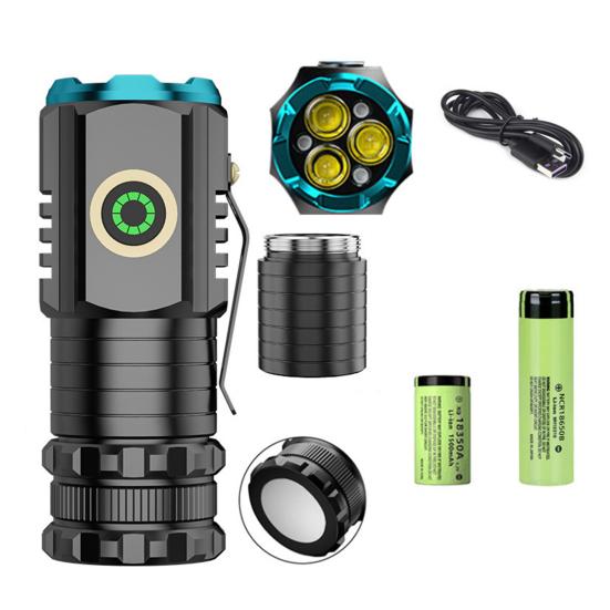 LED Flashlight with 5 Light Modes Super Bright Waterproof Rechargeable Versatile Use High-Power Torch