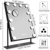 Зеркало для макияжа с подсветкой Голливудское зеркало Туалетное зеркало для макияжа с подсветкой Умное сенсорное управление 3 цвета Диммируемый свет Съемное 10X