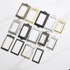 Antique Brass Metal Label Tag Frame Handmade DIY Handle File Name Card Holder Pull Frame For Furniture Cabinet Drawer Box Case
