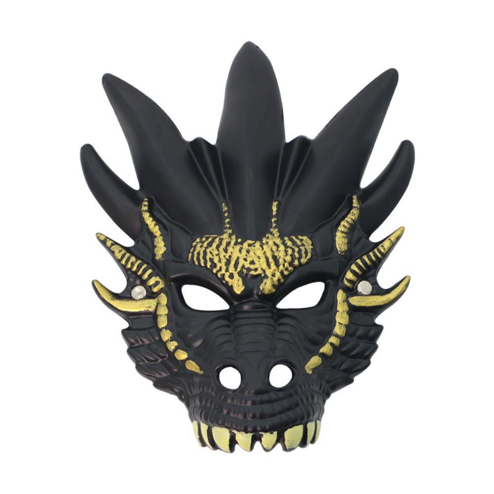 Plastic Dragon Head Mask Full Face Masquerade Mask Punk Halloween Mask  Makeup