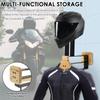 Wall Mount Motorcycle Helmet Holder Wood Coat Hats Display Hanger Bike Motorcycle Helmet Storage Plate Rack Accessories