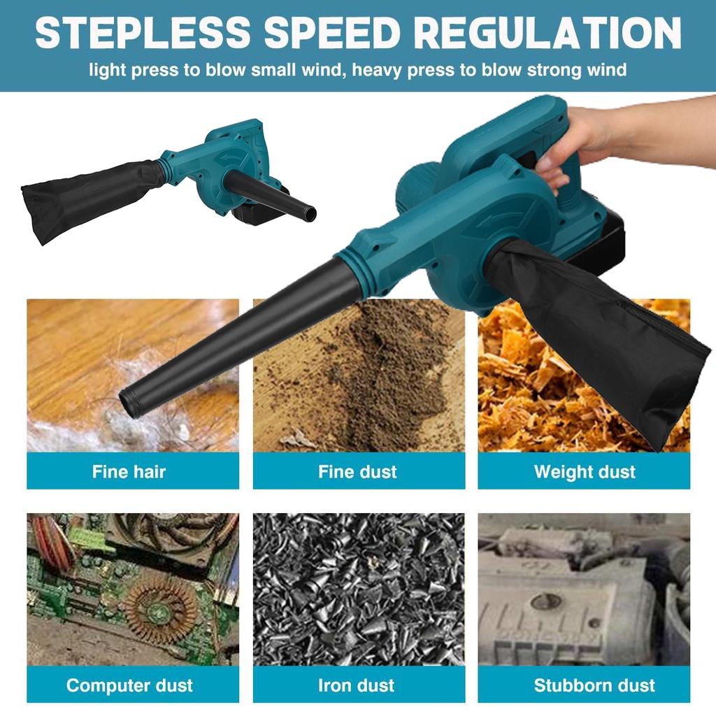 2000W Cordless Electric Air Blower & Suction Handheld Leaf Computer Dust Collector Cleaner Power Tools for 18V Battery