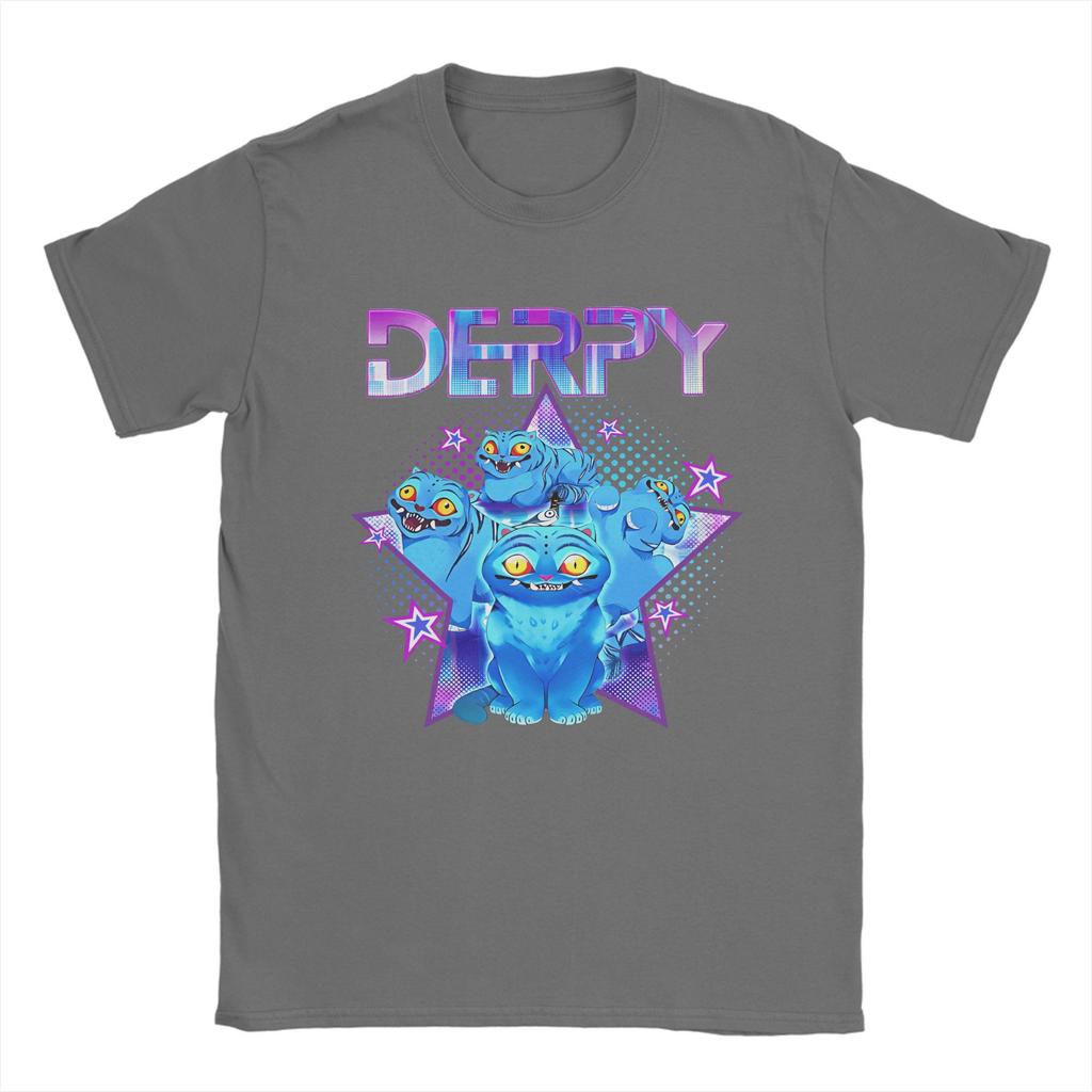 Derpy Tiger Kpop Demon Hunters Men's T Shirt Novelty Tees Short Sleeve Round Collar T-Shirt Cotton Gift Idea Tops