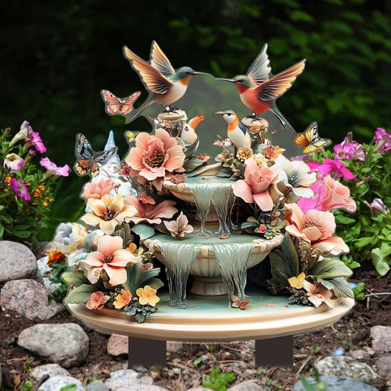 Decorative Garden Inserts Rooster Statues Waterproof UV Resistant Chickens Decorations Outdoor/Indoor Stakes