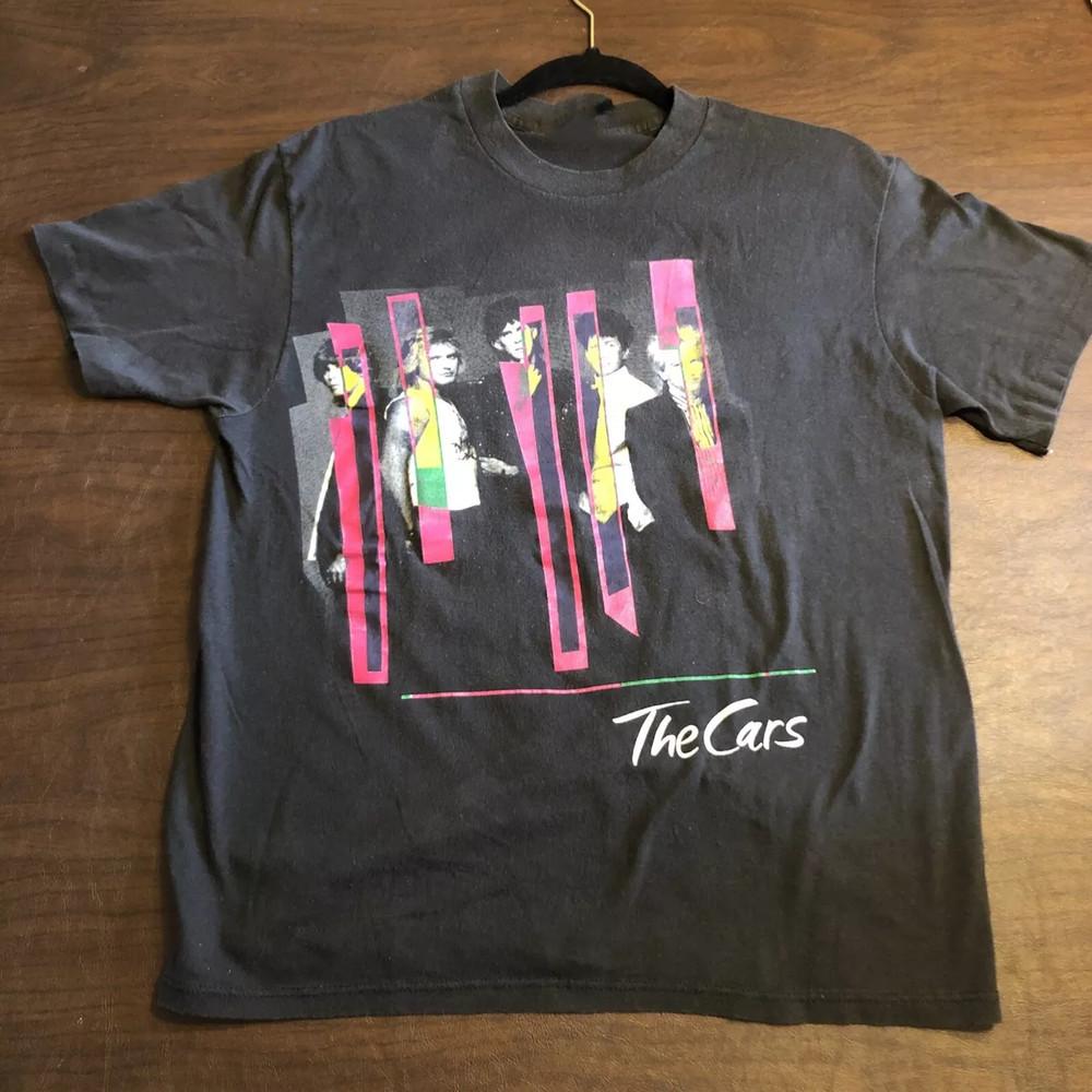 Мужская футболка The Cars 1987 Tour Черная Классическая Унисекс S-5XL LI900 Унисекс Футболка