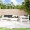 VidaXL Garden Lounge Set 7 Pcs, Sofa with Footrest, Furniture Set with Coffee Table Patio Terrace, Rustic, White 3186229