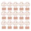 15Pcs Paper Clips Cute Trefoil Strong Clamping Force Metal Small Clips for Office