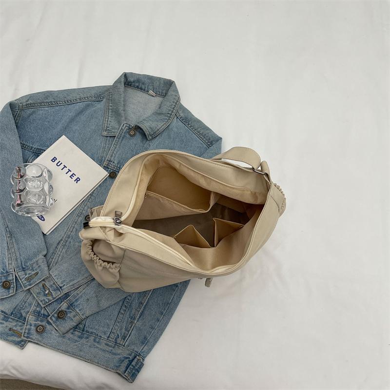 Large Capacity Women's Tote Bag Solid Color Shoulder Crossbody Bag Dumpling Bag