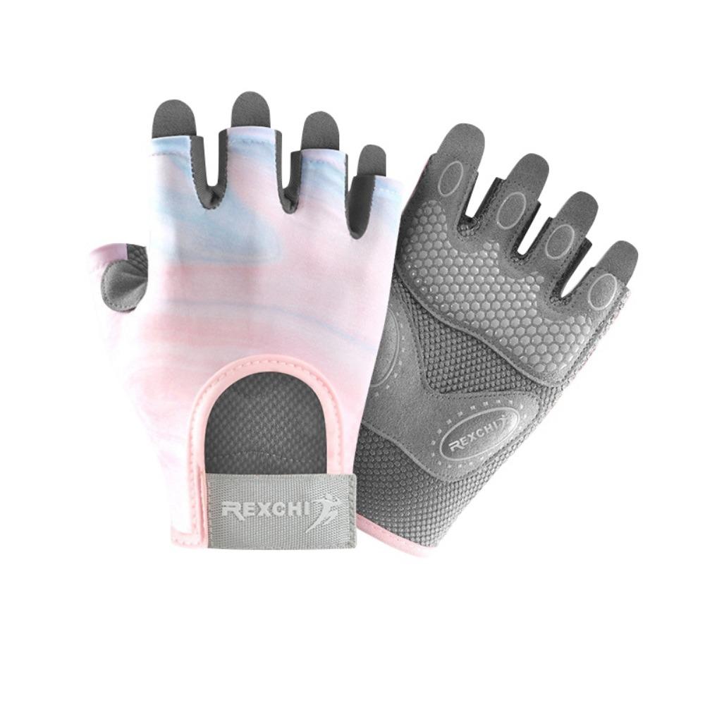 1 Pair Gym Breathable Bodybuilding Non-slip Fitness Gloves Half Finger Gloves Cycling Gloves