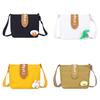Rabbit Duck Dinosaur Plush Decorations Canvas Shoulder Bag For Women With Zipper Closure For Daily Use And Street Style
