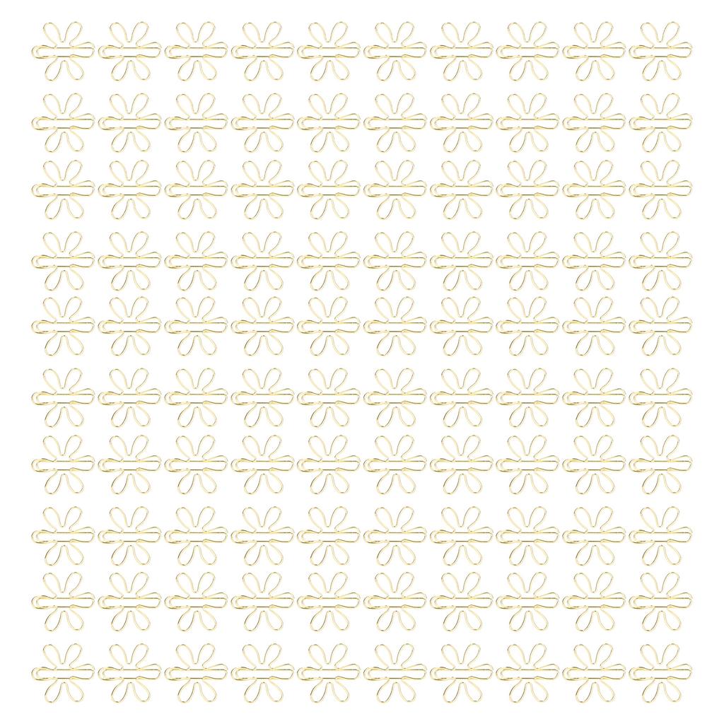 100Pcs Funny Planner Clips Innovative Cute Design Anti Rust Electroplating Process Gold Paper Clips for Office Home