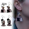 Halloween Jewelry for Women 1 Pair Theme Dangle Drop Earrings Women, Scary Blood Punk Style Statement Accessories Clown Acrylic Earrings, Creative