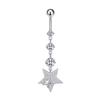 European & American Copper Zircon Floral Belly Button Ring