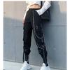 Spring Autumn Women's Pockets Cargo Harem Pants Female Black Hip Hop Casual Joggers Trousers Fashion Casual Streetwear Pants Plus Size
