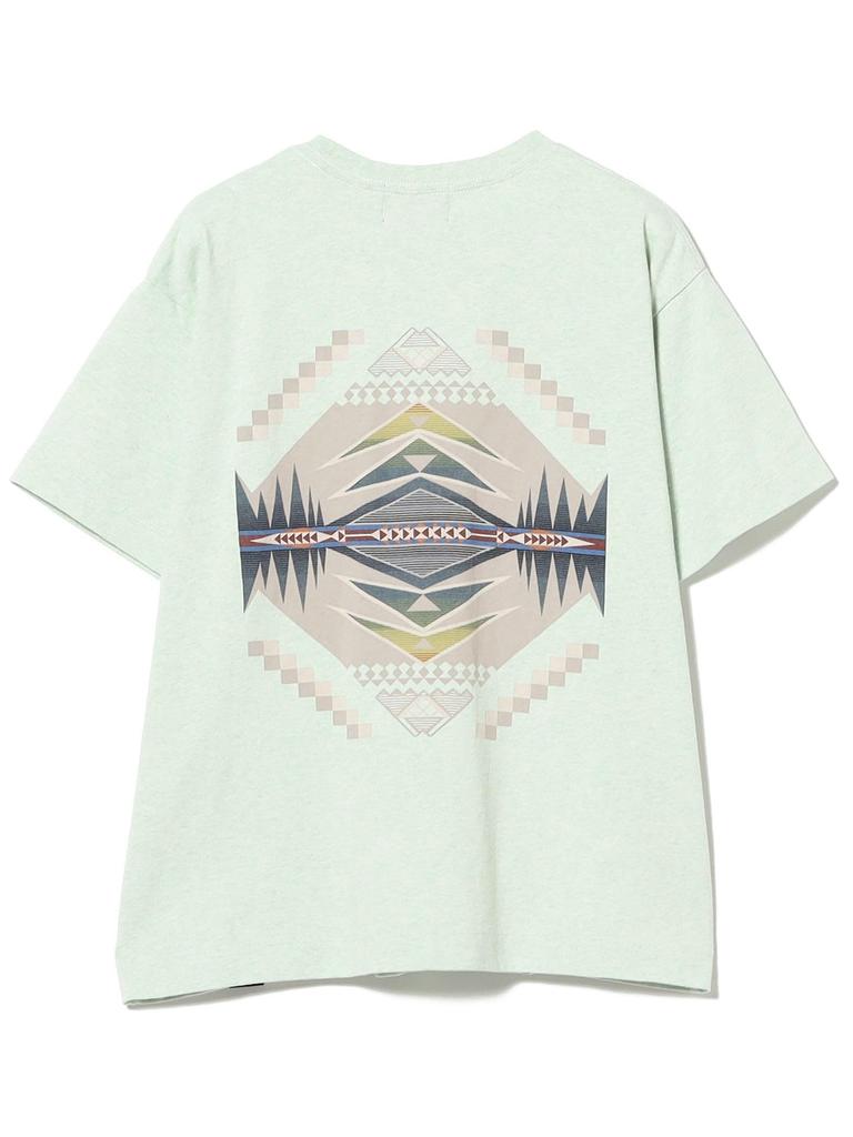 B:MING LIFE STORE by BEAMS PENDLETON Back Print T-Shirt, Women's, Mint, XS