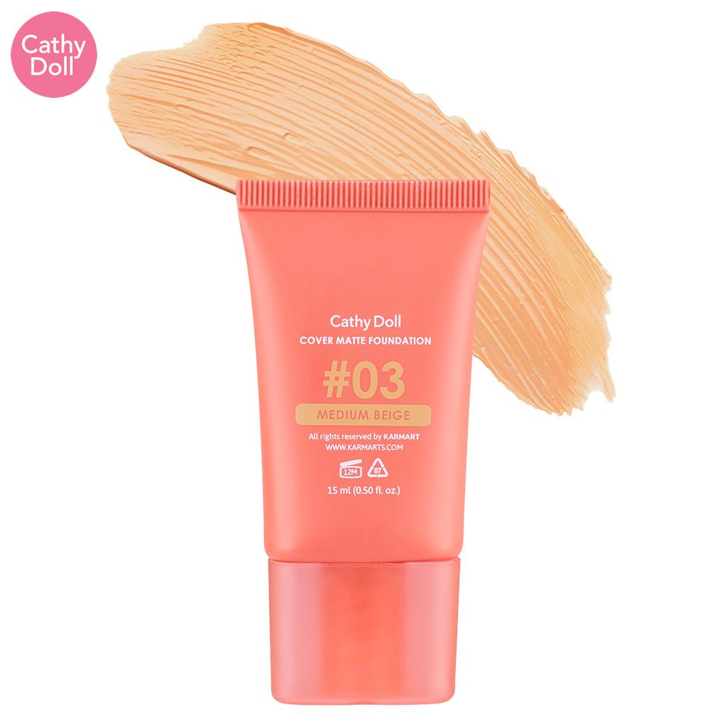 Cathy Doll Матовая тональная основа Cover Matte Foundation SPF15 PA+++ 15 мл - Тайская косметика