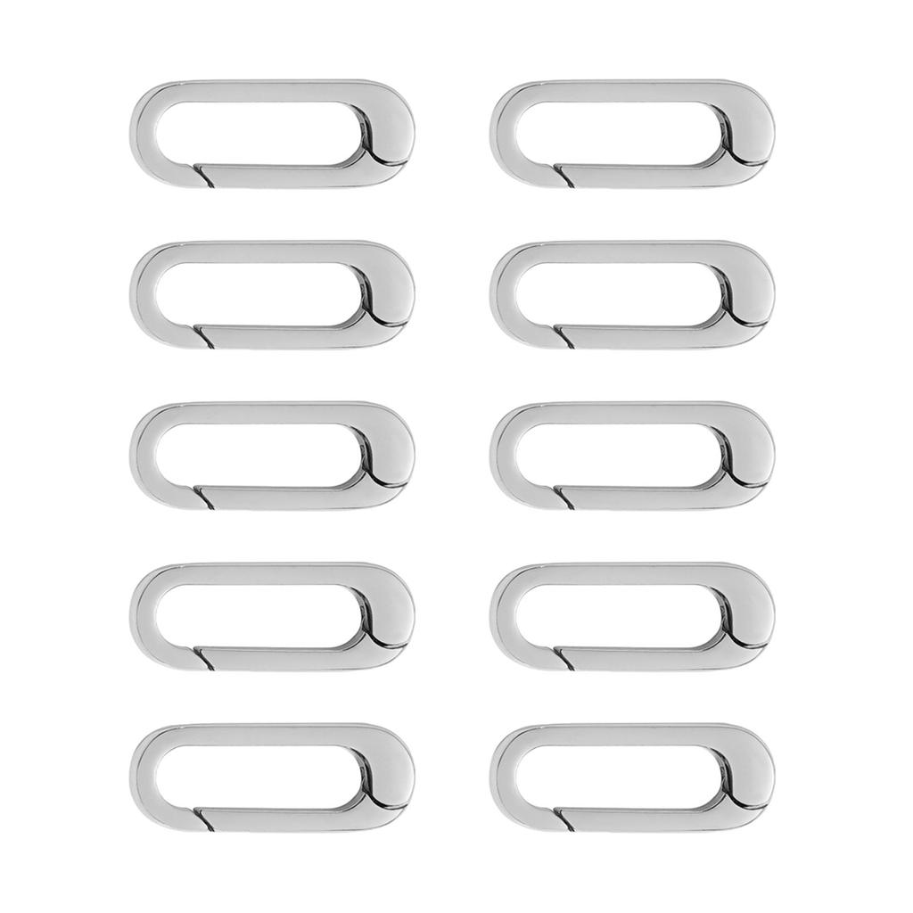 Luxurious Silver Necklace Shortener Clasp Sterlings Extension Clasp with Zirconia Stainless Steel Detail for Beads