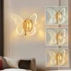 Butterfly Wall Lamp Hallway Light Luxury Modern Minimalist Creative Nordic Living Room Bedside Bedroom Light LED Indoor Lighting