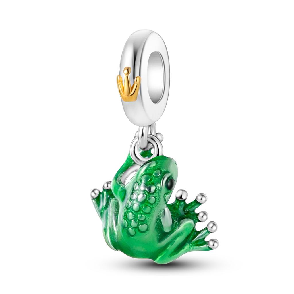 Silver Plated Chameleon Avocado Moon Spinning Eye Charms Fit Bangle Charm Beads Pendent Dangle Bracelet Woman Jewelry