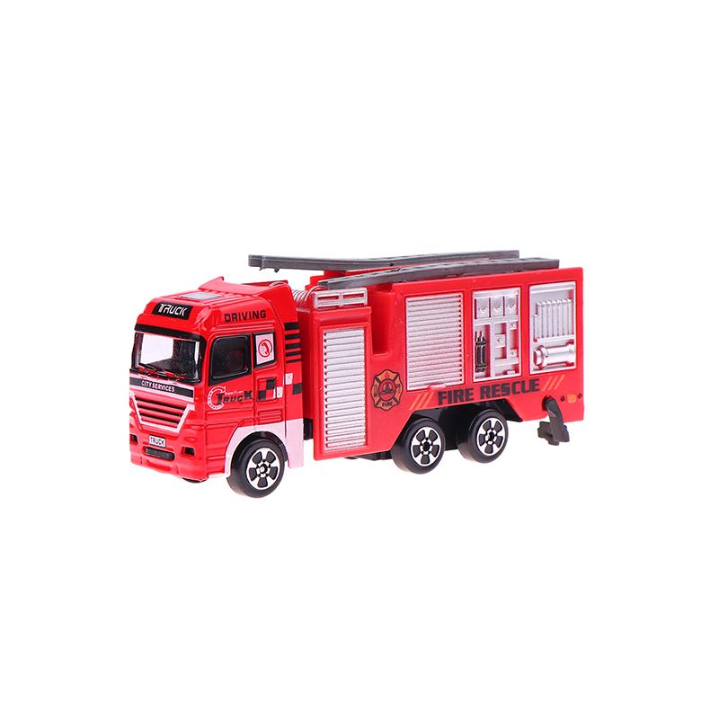1 Piece Kid Toy Alloy Fire Truck 1:32 Simulation Firefighting Diecast Rescue Vehicle Fire Ladder Engineering Car Model