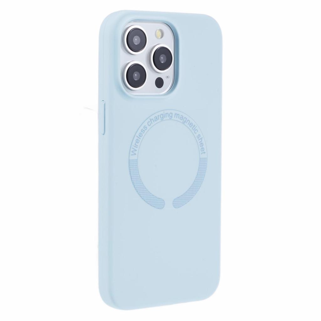 BJT Series For iPhone 15 Pro Max Magnetic Case TPU+Silicone Back Shell with Fabric Lining