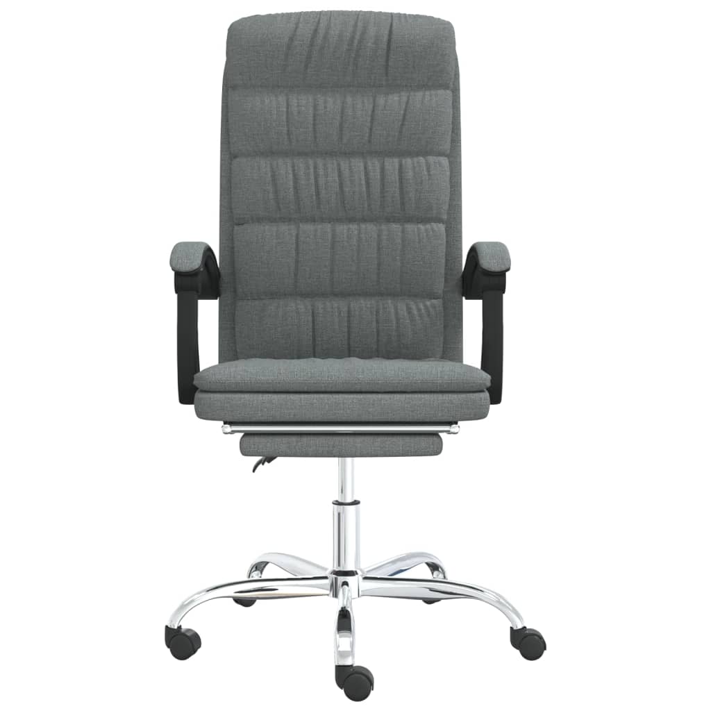 Office Chair with Reclining Function Dark Gray Fabric