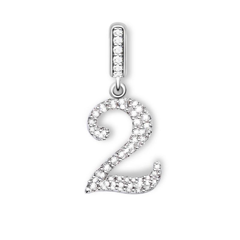 Медно-покрытый шарм-подвеска с цифрой 09 Совместим с оригинальными браслетами, ожерельями Сделай сам Женские украшения